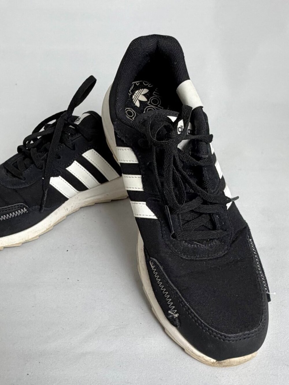 Classic Black White Striped Adidas